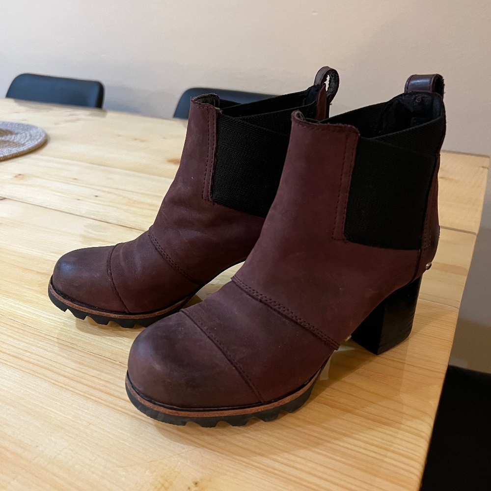 Sorel Addington Leather Chelsea Boot Redwood, 5